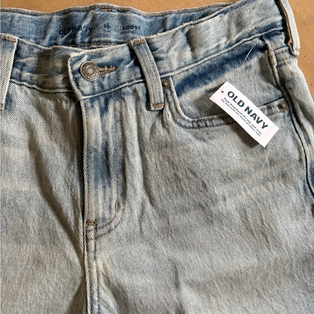 NWT Old Navy Girls Plus Loose Fit Blue Jeans